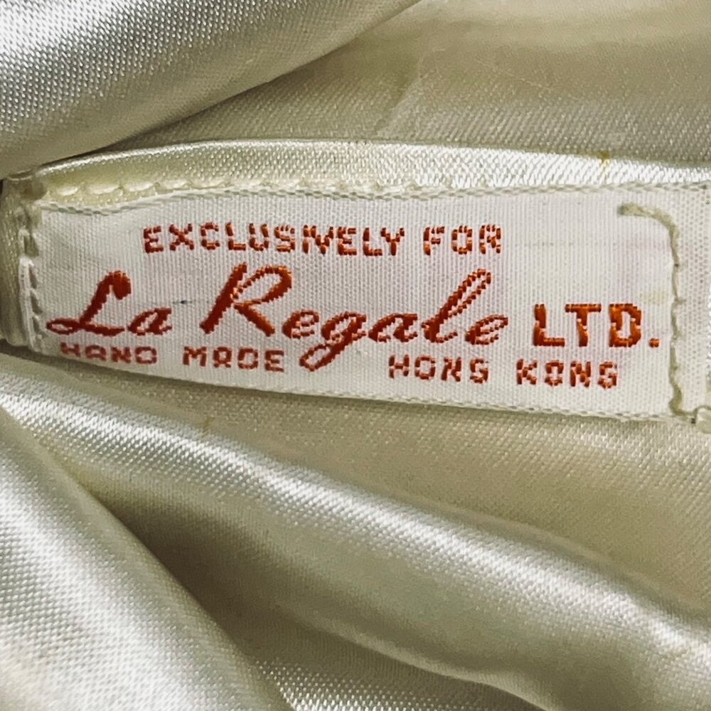 La Regale Ltd Ivory Beaded & Sequined Evening Bag Made In Hong Kong (5907) - Picture 14 of 15